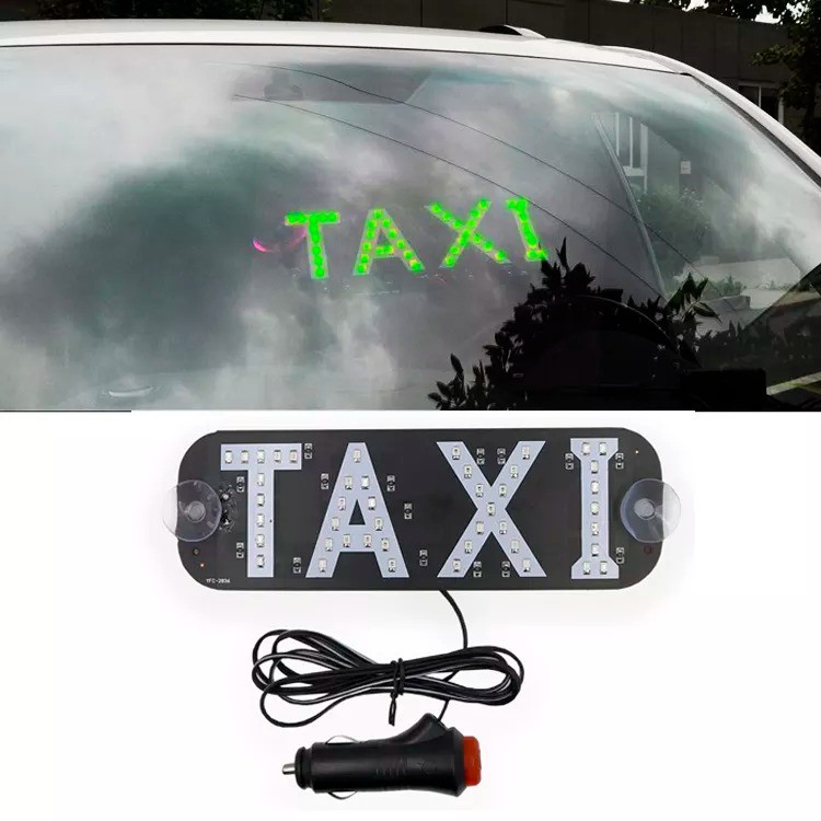 BẢNG Đèn Led chữ TAXI 12V Gắn Xe HƠI,XE MÁY,KÈM NGUỒN