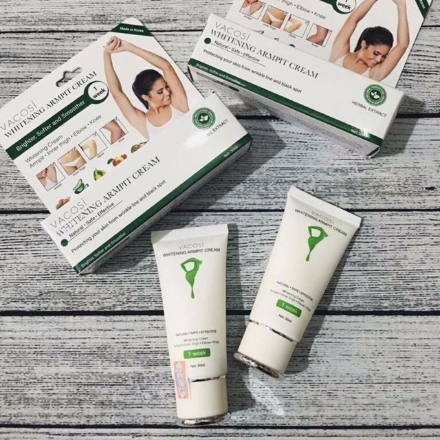 Kem mờ thâm nách vacosi whitening armpit cream 30ml