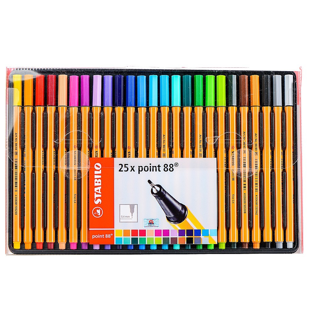 Bút Kỹ Thuật Stabilo Point-88 PT88 (Bộ 25 Cây)
