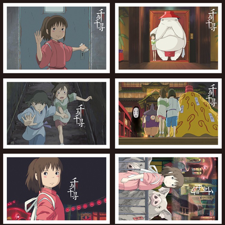 Hộp Lomo 36 ảnh bưu thiếp anime Spirited Away Vùng Đất Linh Hồn