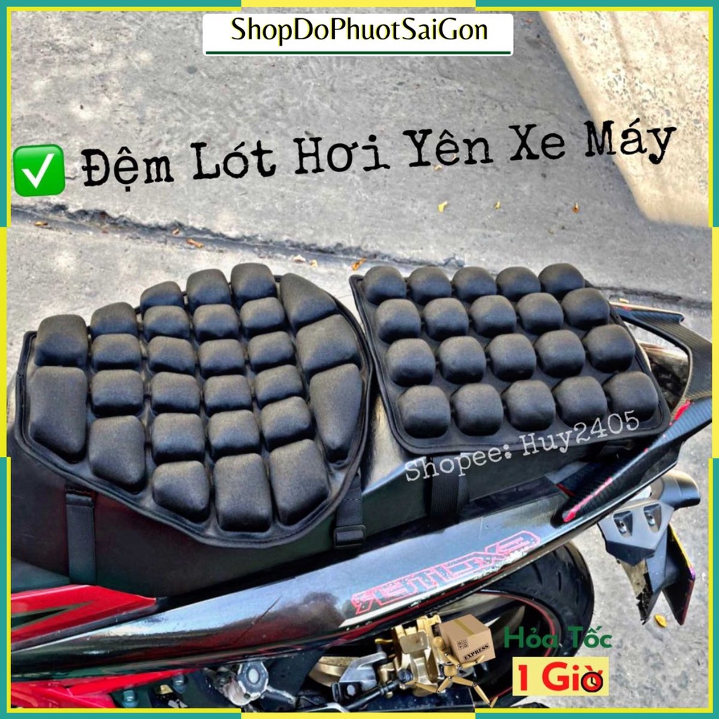 [Mã 77LIFESALE giảm 10% đơn 99K] Đệm Lót Yên Xe Máy Bơm Hơi Đàn Hồi - Ngồi Cả Ngày Không Mỏi