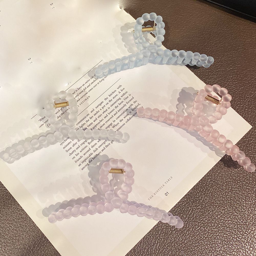 Kẹp tóc acrylic màu sắc ngọt ngào cỡ lớn