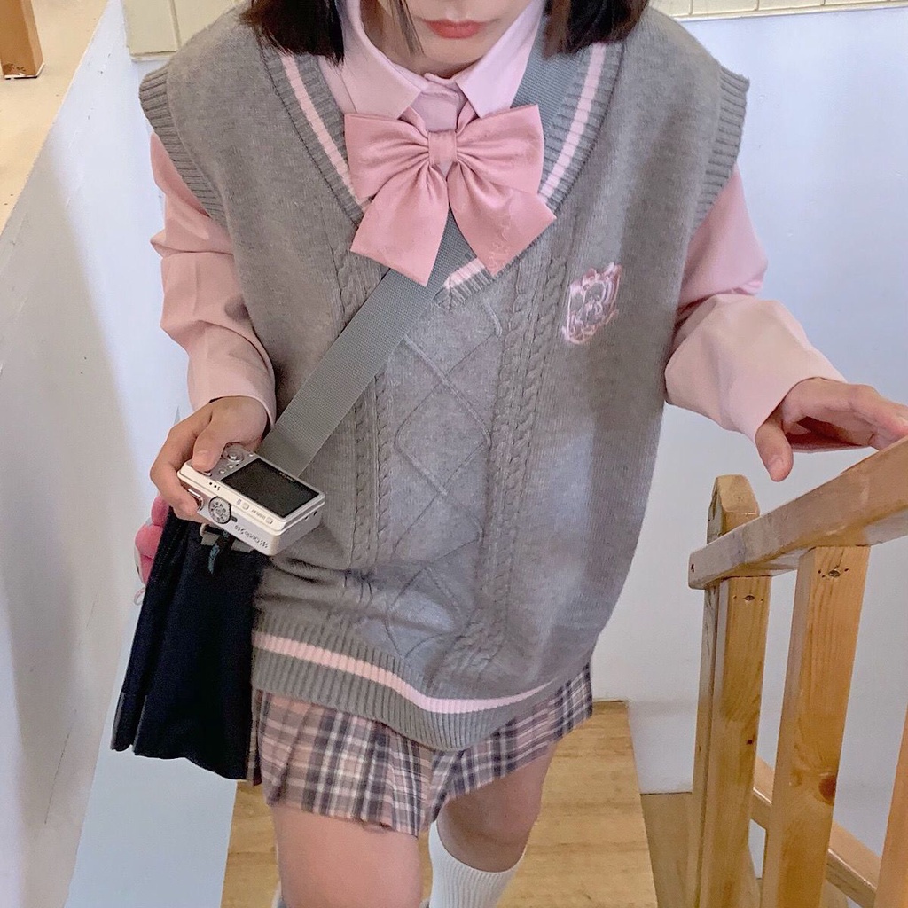 Áo Dệt Kim Không Tay Dáng Rộng Thời Trang Mùa Xuân Nhật Bản Dành Cho Nữ