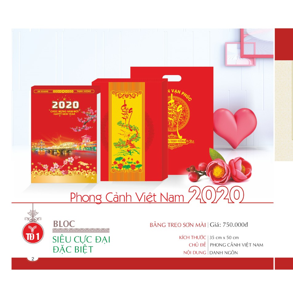 LỊCH BLOC Phong cảnh Việt Nam TĐ01-2020 | Shopee Việt Nam