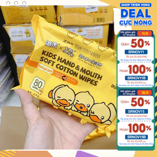 Khăn giấy ướt vịt vàng set 2 gói