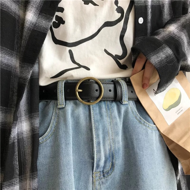 Belt-dây lưng khuyết tròn vintage