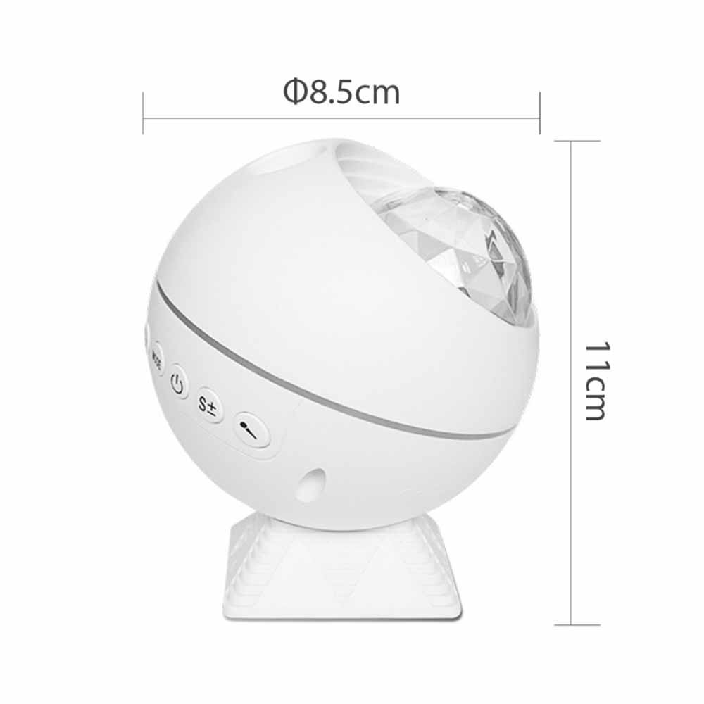 Đèn LED laser tròn chiếu hình bầu trời đầy sao điều khiển bằng giọng nói có cổng USB mini