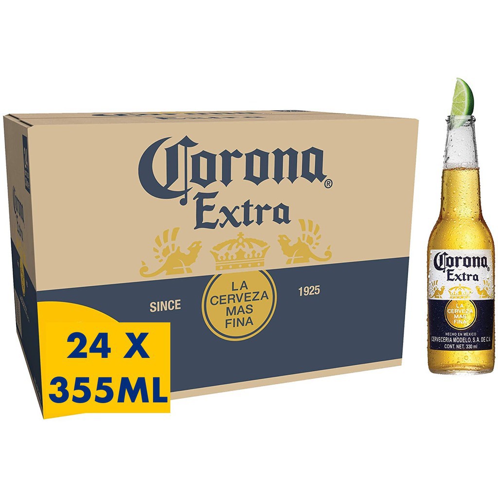 Thùng 24 Chai Bia Corona Extra 355 ml (Date T7/2023)