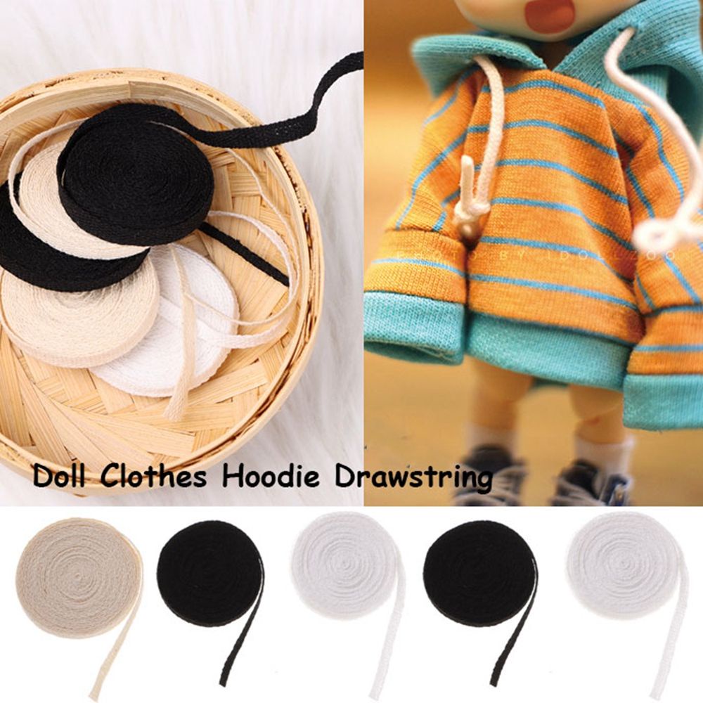Dây cotton 2m chất lượng cao 3mm/ 5mm tùy chọn màu sắc dùng may áo hoodie/ quần áo búp bê nhỏ DIY