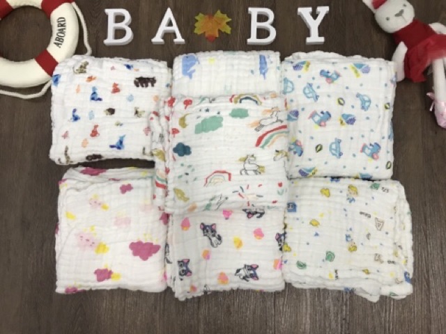 Khăn tắm 6 lớp Xô nhăn ( loại dày đắt) - VUBABY