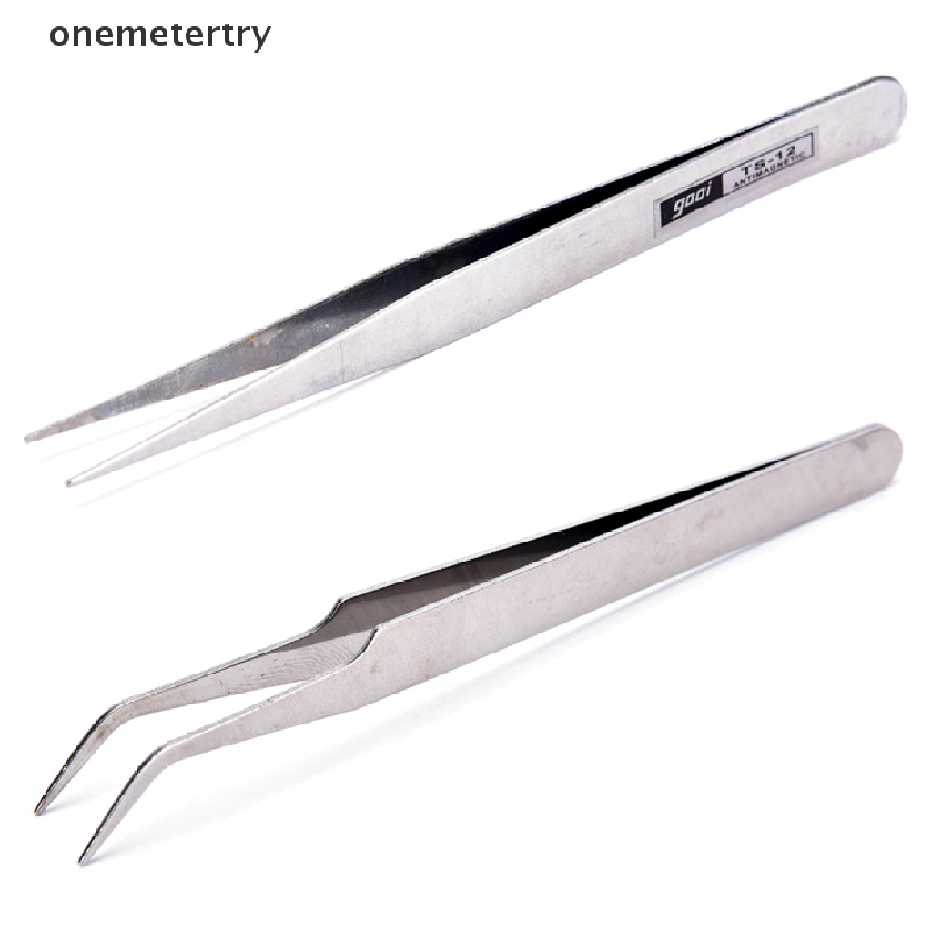Set 2 X Nhíp Inox Gắp Lông Mi / Đá Quý Trang Điểm Làm Móng Nghệ Thuật