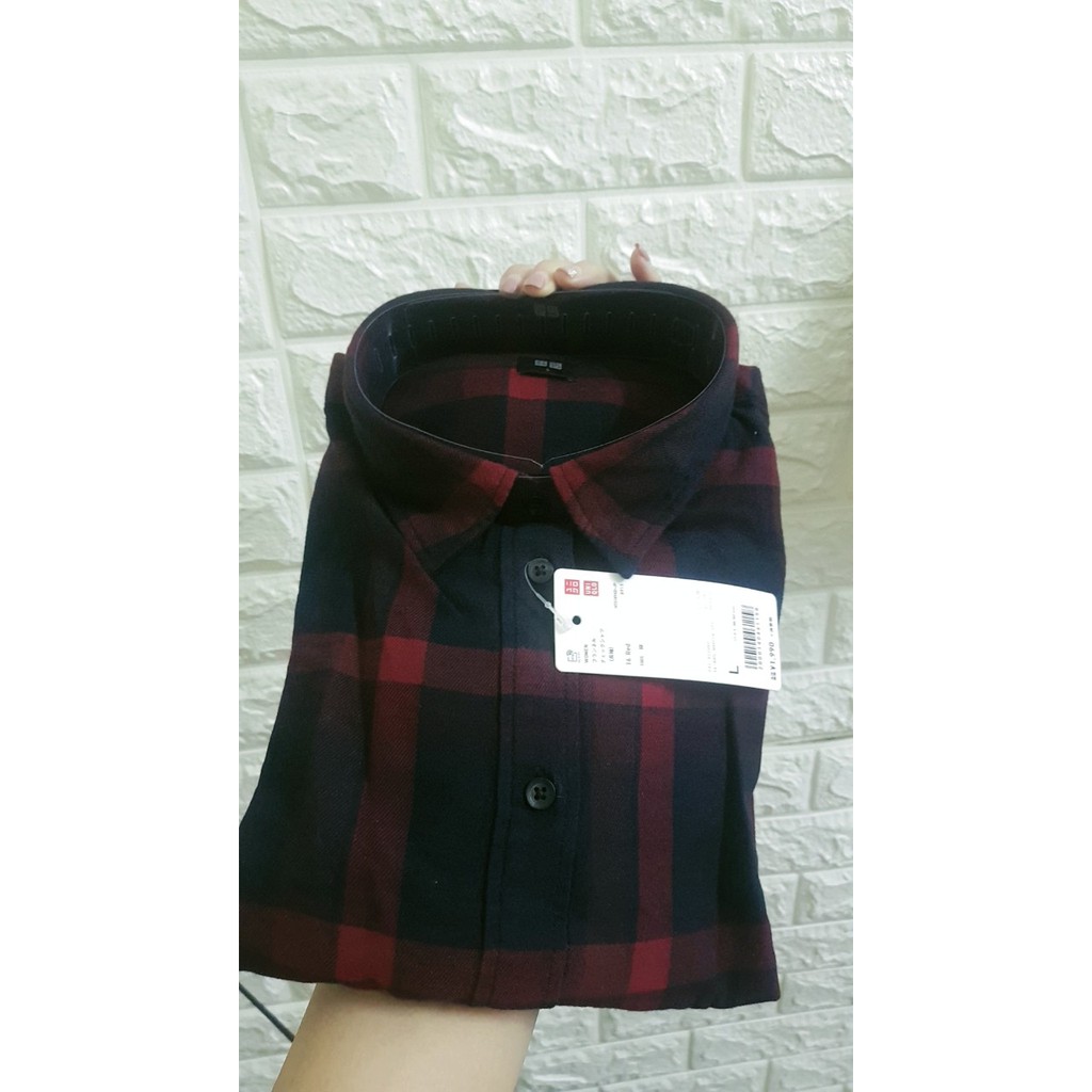 Áo sơ mi chất dạ mềm Uniqlo Nhật