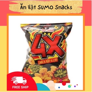 Bim Bim Snack Bắp 4x Vị Sốt SRIRACHA Cay Oishi 35/40g-Ăn Vặt Sumo Snack
