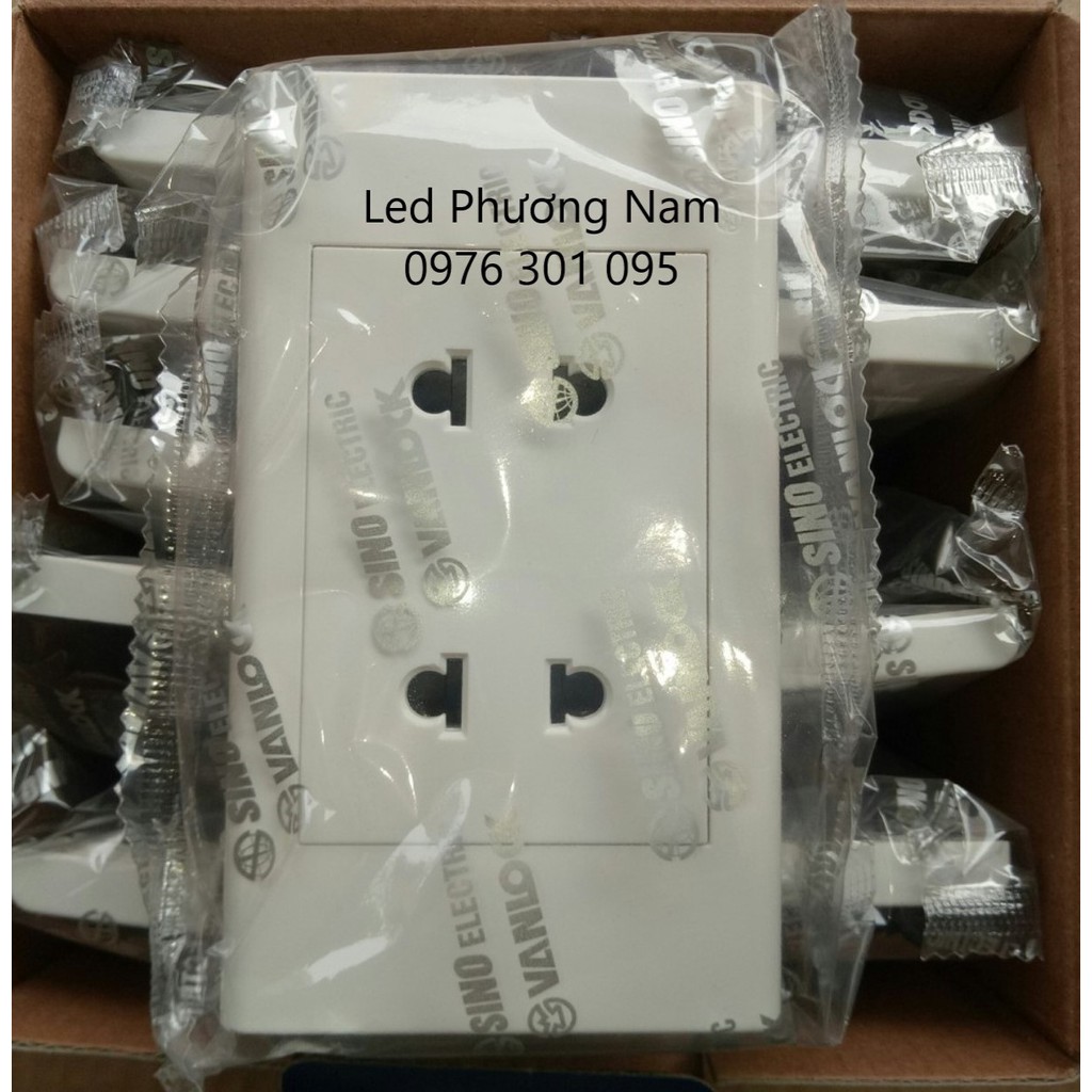 [SINO] Mặt 2 Ổ Cắm - 2 Chấu - 16A