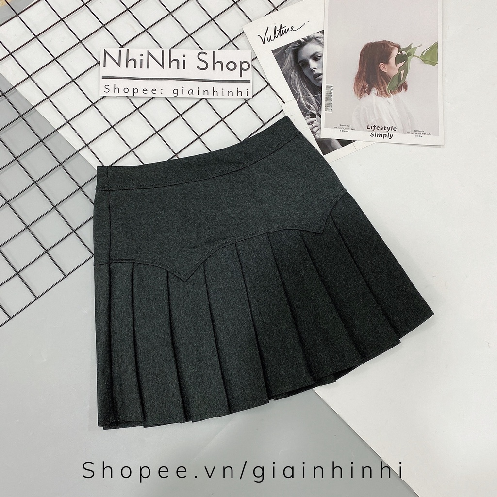 Chân váy xếp ly cạp cao có lót quần, Chân váy xòe dáng ngắn thể thao CV06 - NhiNhi Shop | BigBuy360 - bigbuy360.vn