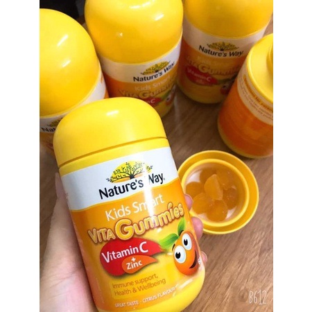 Kẹo Dẻo Cho Bé Nature's.Way Kids Smart Vita Gummies Multi Vitamin for Fussy Eaters Kích Thích Ăn Ngon 60 Viên