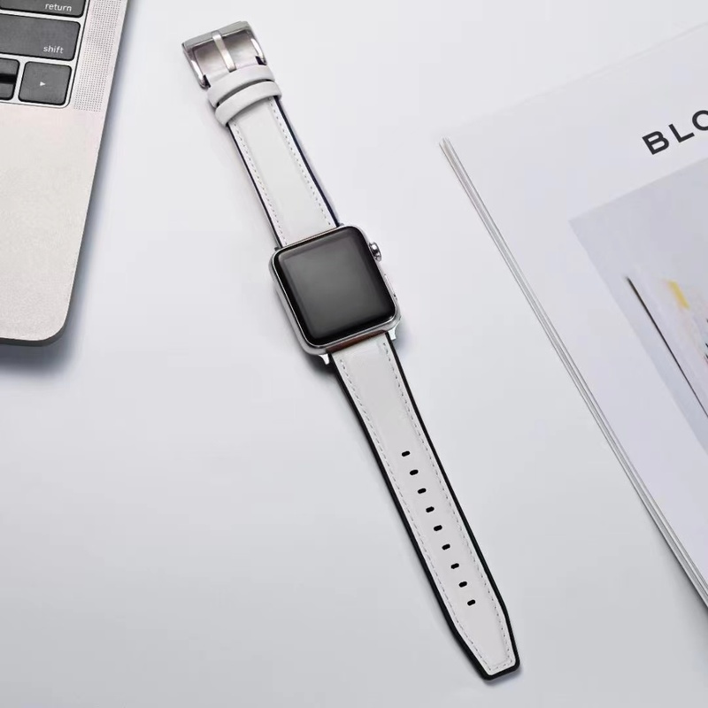 Dây đeo da 2021 thích hợp cho đồng hồ thông minh Apple Watch SE 6 5 4 3 2 1 44mm 42mm 40mm 38mm