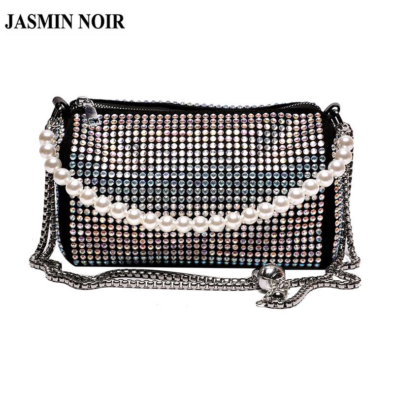 Túi Xách JASMIN NOIR Mềm Mại Đính Ngọc Trai Thời Trang Cho Nữ