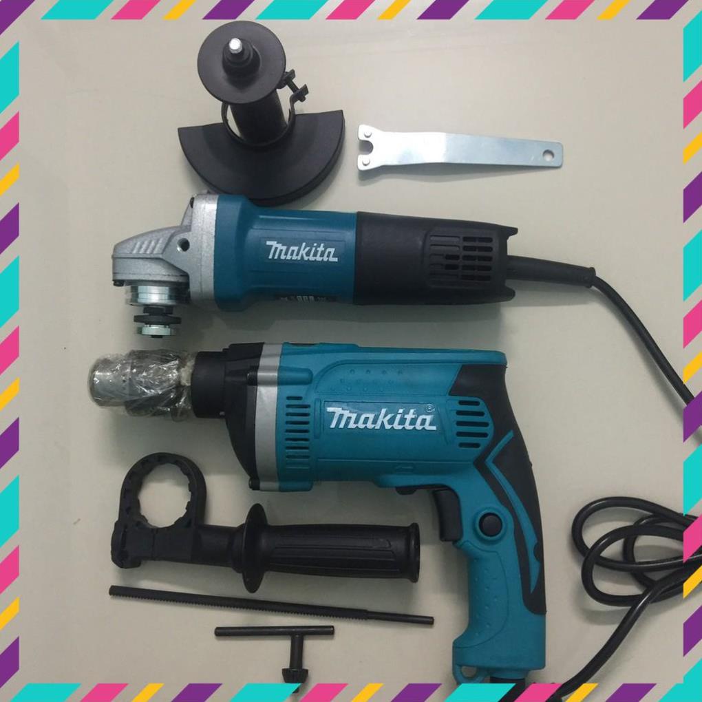 COMBO bộ máy khoan makita + mài makita bảo hành 12 tháng . .