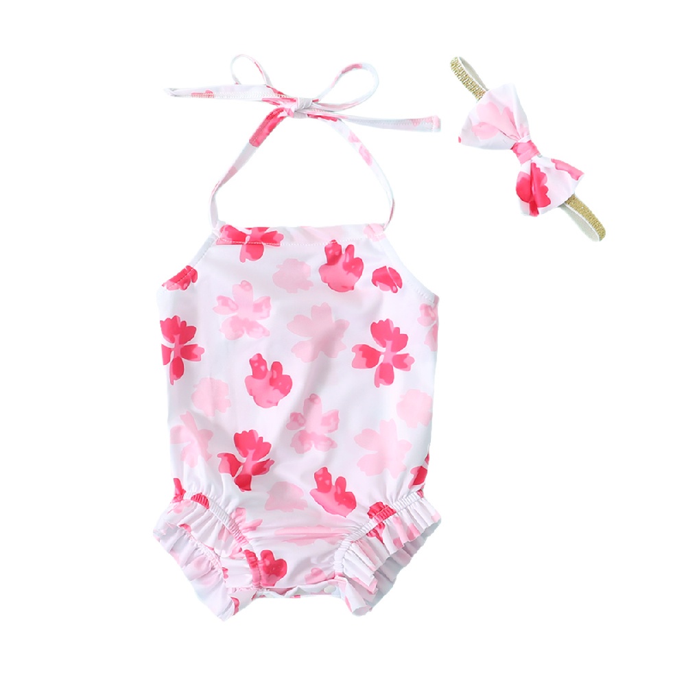 Bộ đồ bơi hai mảnh Mikrdoo in họa tiết dễ thương cho bé gái 0-2 tuổi