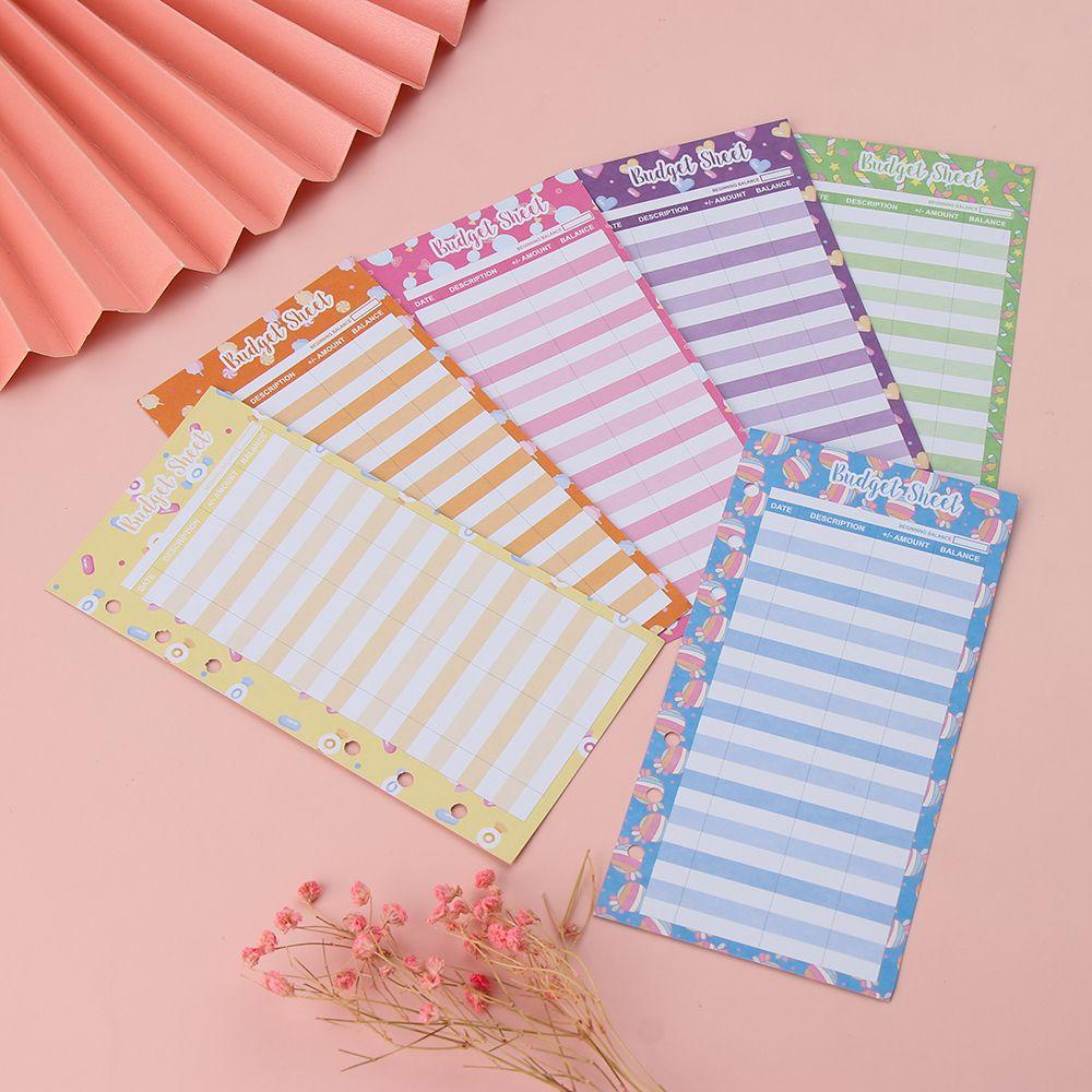 Set 12 Tấm Bìa Đựng Tài Liệu Ngân Hàng / Tiền Mặt 12 Ngăn In Họa Tiết Kẹo Ngọt Ngào