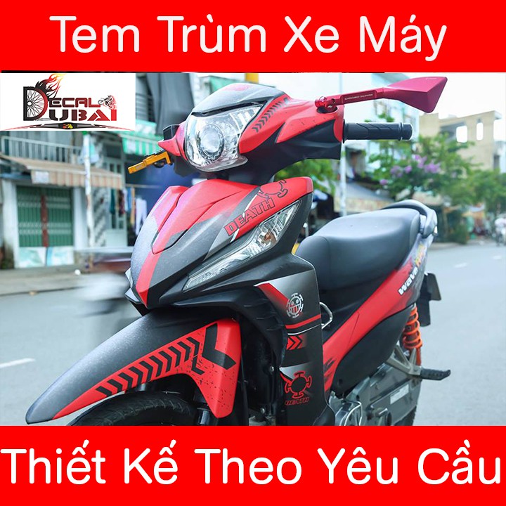 Tem Trùm Wave RSX Đỏ Đen