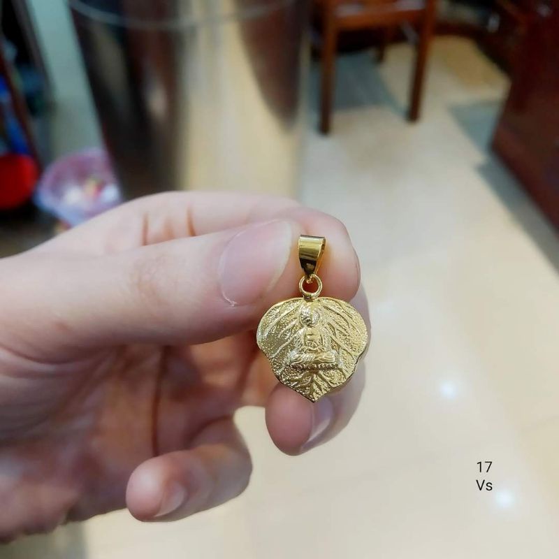 MẶT DÂY CHUYỀN LÁ BỒ ĐỀ TRỪ TÀ TÂM AN ( không dây)
