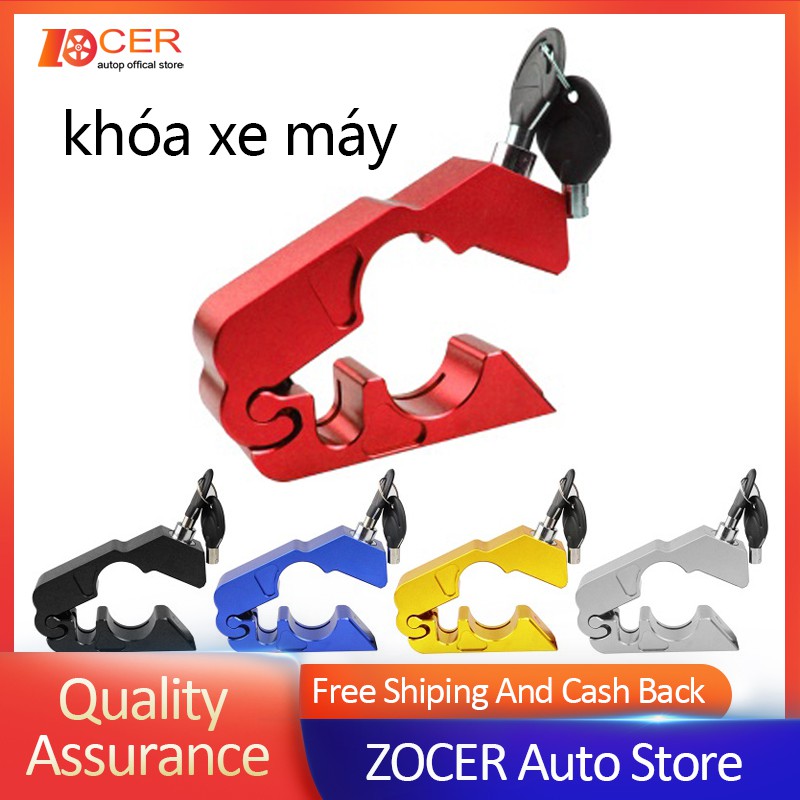 ZOCER  Khóa xe máy Khóa tay lái xe đạp Phanh Chống Trộm Khóa Tay Bằng Inox Chuyên Dụng Cho Xe Mô Tô Khoá Tay Phanh Kẹp Thắng Chống Trộm Xe Máy xe đạp