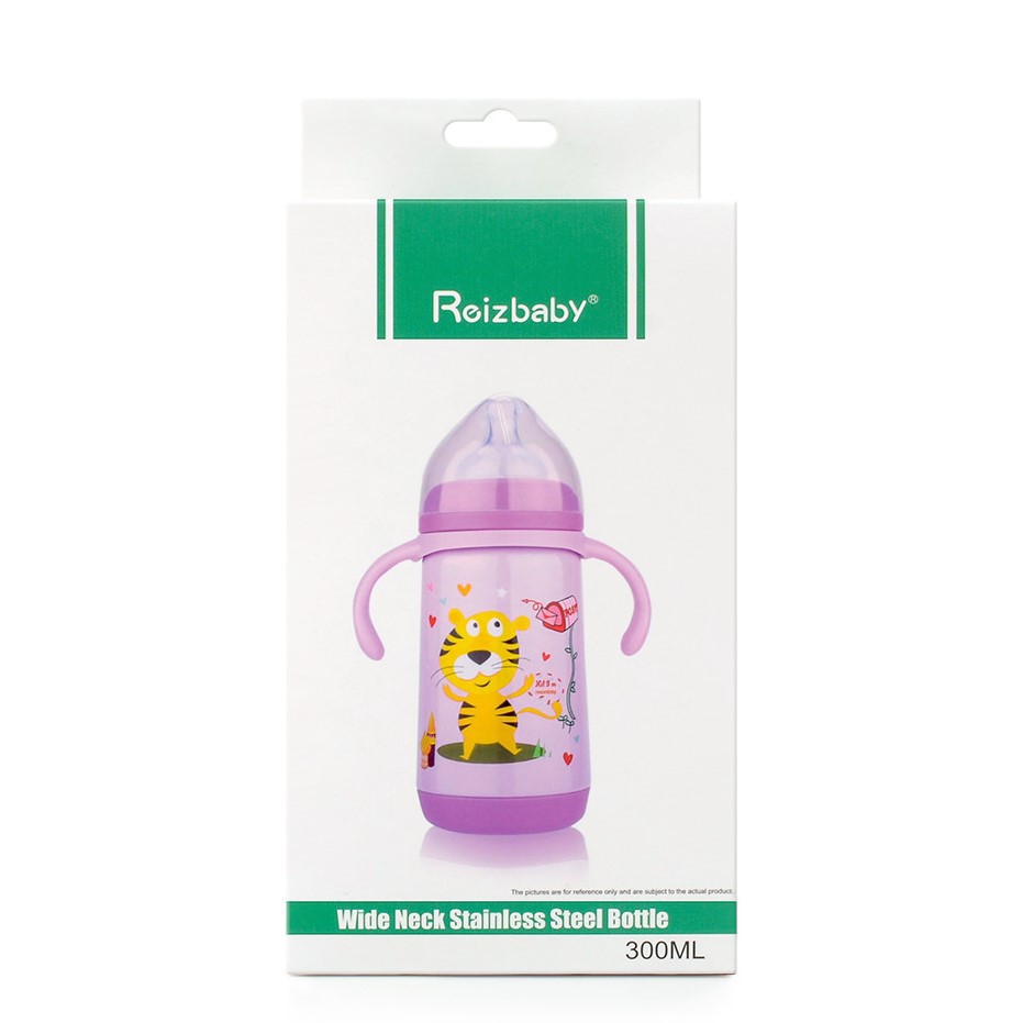 BÌnh sữa, bình nước giữ nhiệt Reizbaby 300ml chất liệu inox 304 - TIMIKID