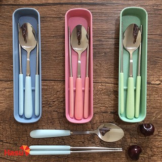 {Tự ghép bộ - Tự chọn số ngăn} Hộp cơm thủy tinh - Hộp đựng đựng thức ăn, thực phẩm chống tràn, đùa thìa inox cán sứ