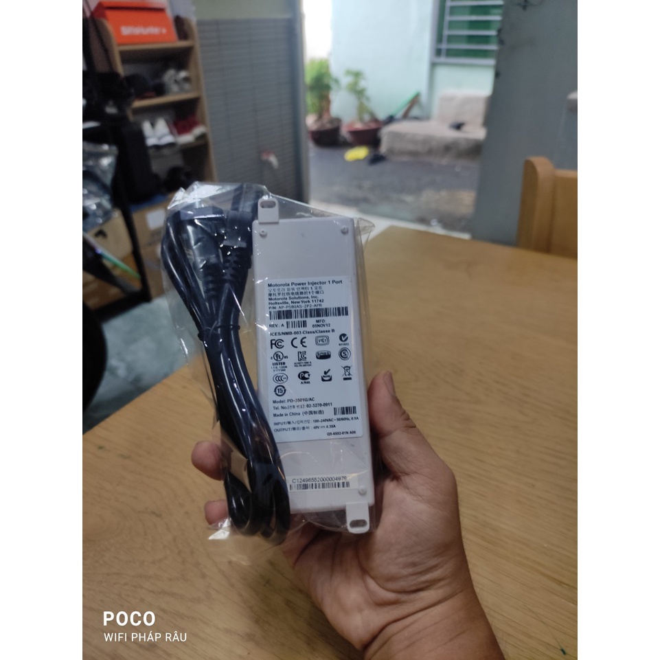 Nguồn PoE 802.3at/af hãng Motorolar, bộ cấp nguồn cho Camera, Wifi Aruba, PoE Aruba, Ruckus