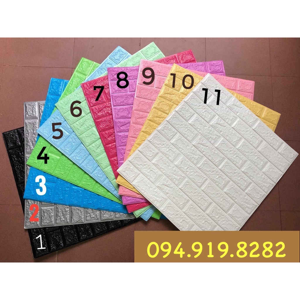 XỐP DÁN TƯỜNG GIẢ GẠCH LOẠI 1 GIÁ RẺ 🔴 Khổ 70x77CM DÀY 3,5MM CÁCH ÂM TRANG TRÍ HIỆU QUẢ