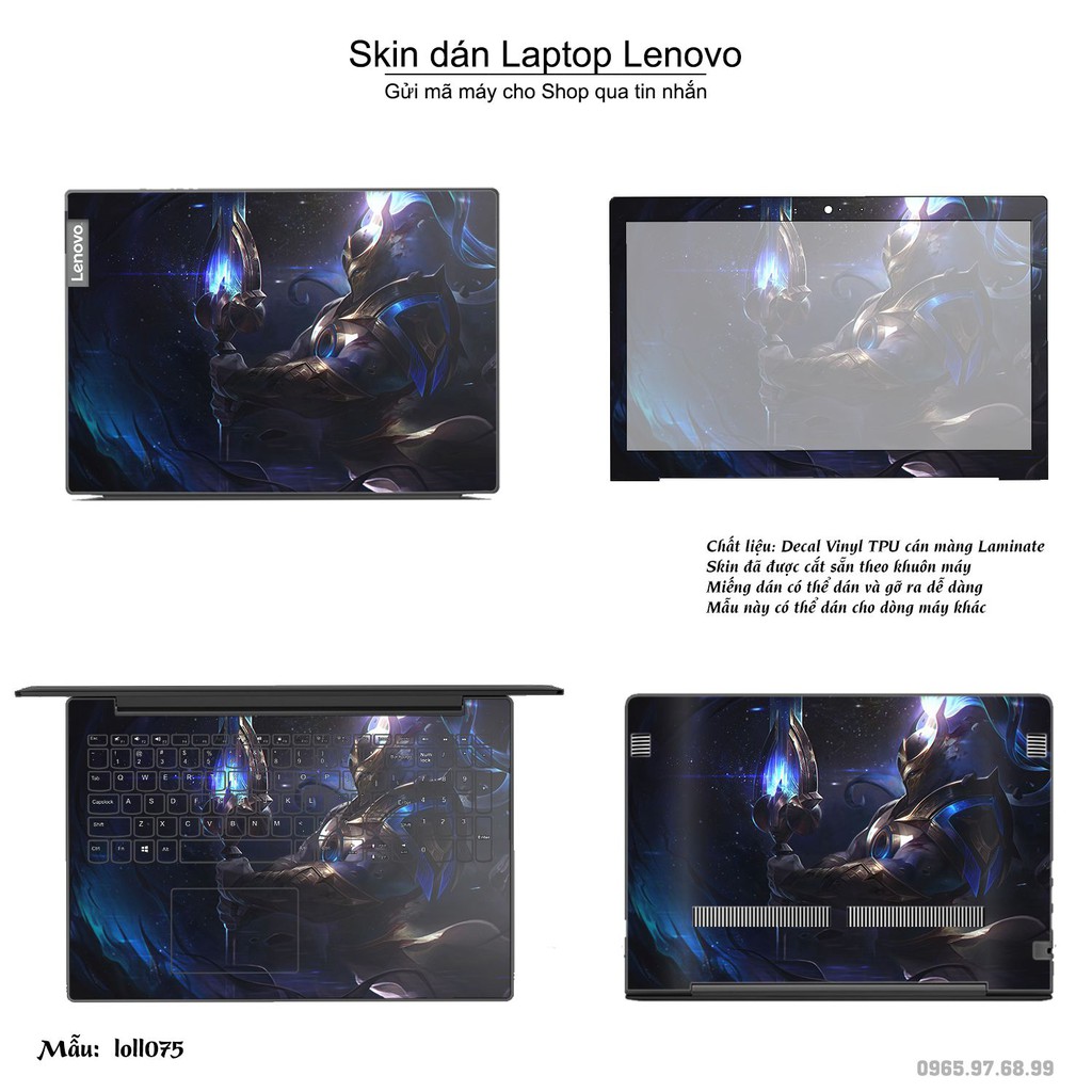 Skin dán Laptop Lenovo in hình Liên Minh Huyền Thoại nhiều mẫu 10 (inbox mã máy cho Shop)