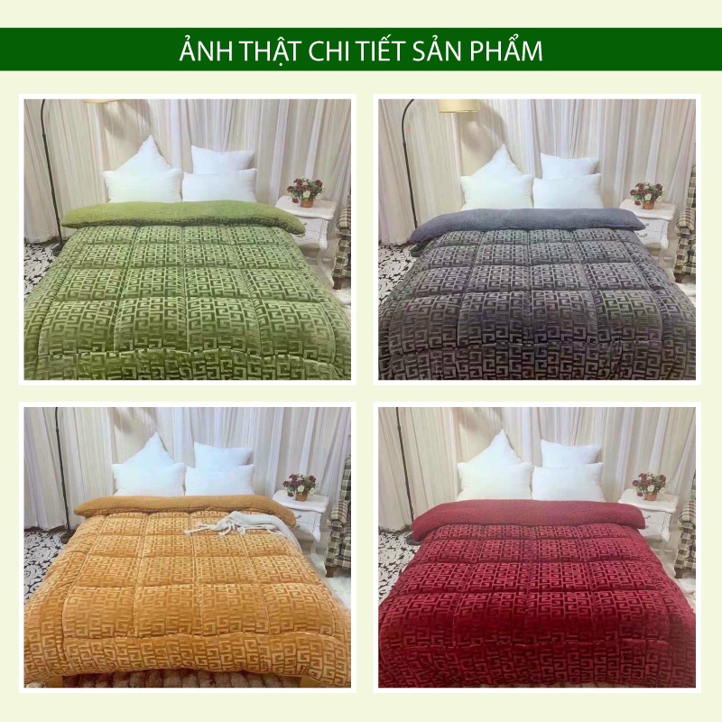 Chăn lông cừu Chữ Vạn Untimate 2 lớp mẫu mới 2020 siêu ấm - (Size 2m x 2m3)