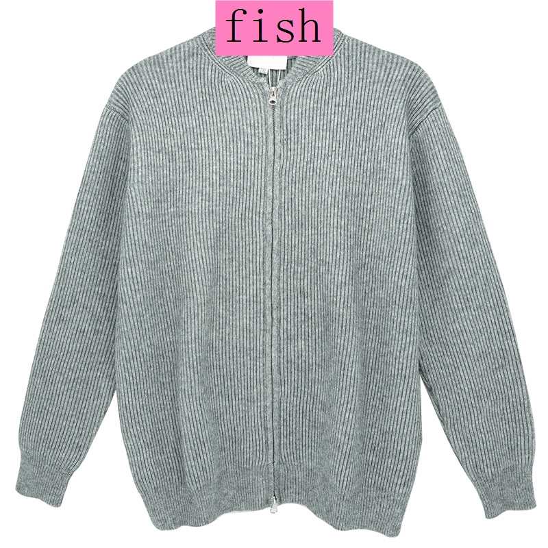 Áo khoác cardigan dệt kim màu trơn đơn giản dễ phối đồ thời trang thu đông kiểu Hàn Quốc / Nhật Bản cho nam