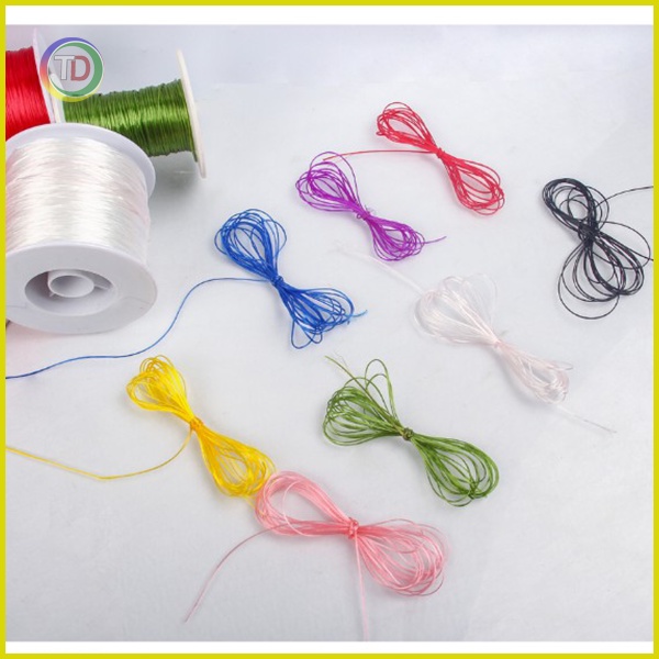 Dây xâu vòng chun co giãn cuộn 50 mét xâu vòng phong thủy, vòng handmade đủ màu mềm bền đẹp Tặng kim xâu - TD Store