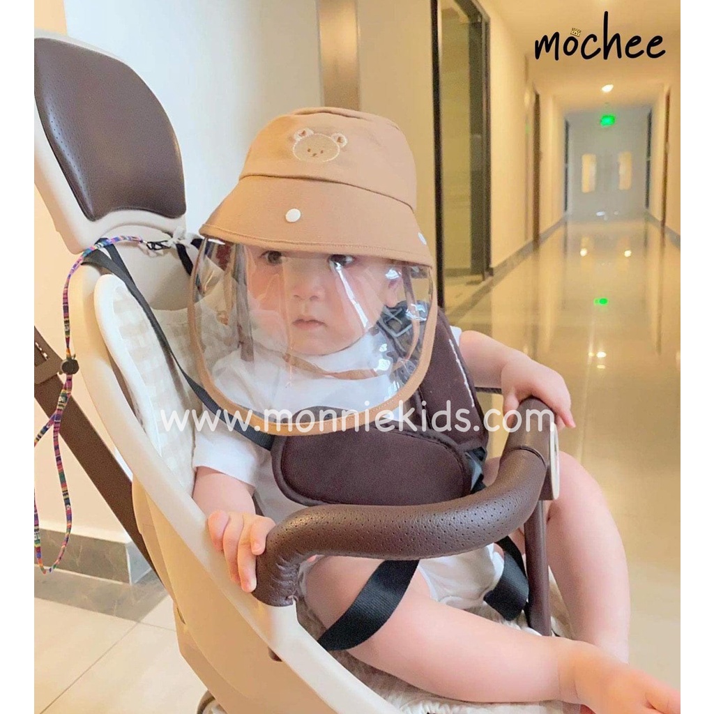 Mũ vành chắn giọt bắn cho bé Mochee , nón vành chắn giọt bắn trẻ em - Monnie Kids