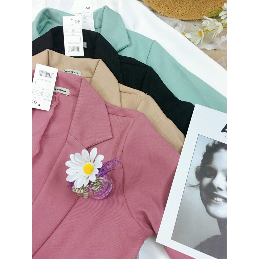 Sét áo vest + chân váy chữ a - trắng, hồng, xanh, đen, nu | BigBuy360 - bigbuy360.vn