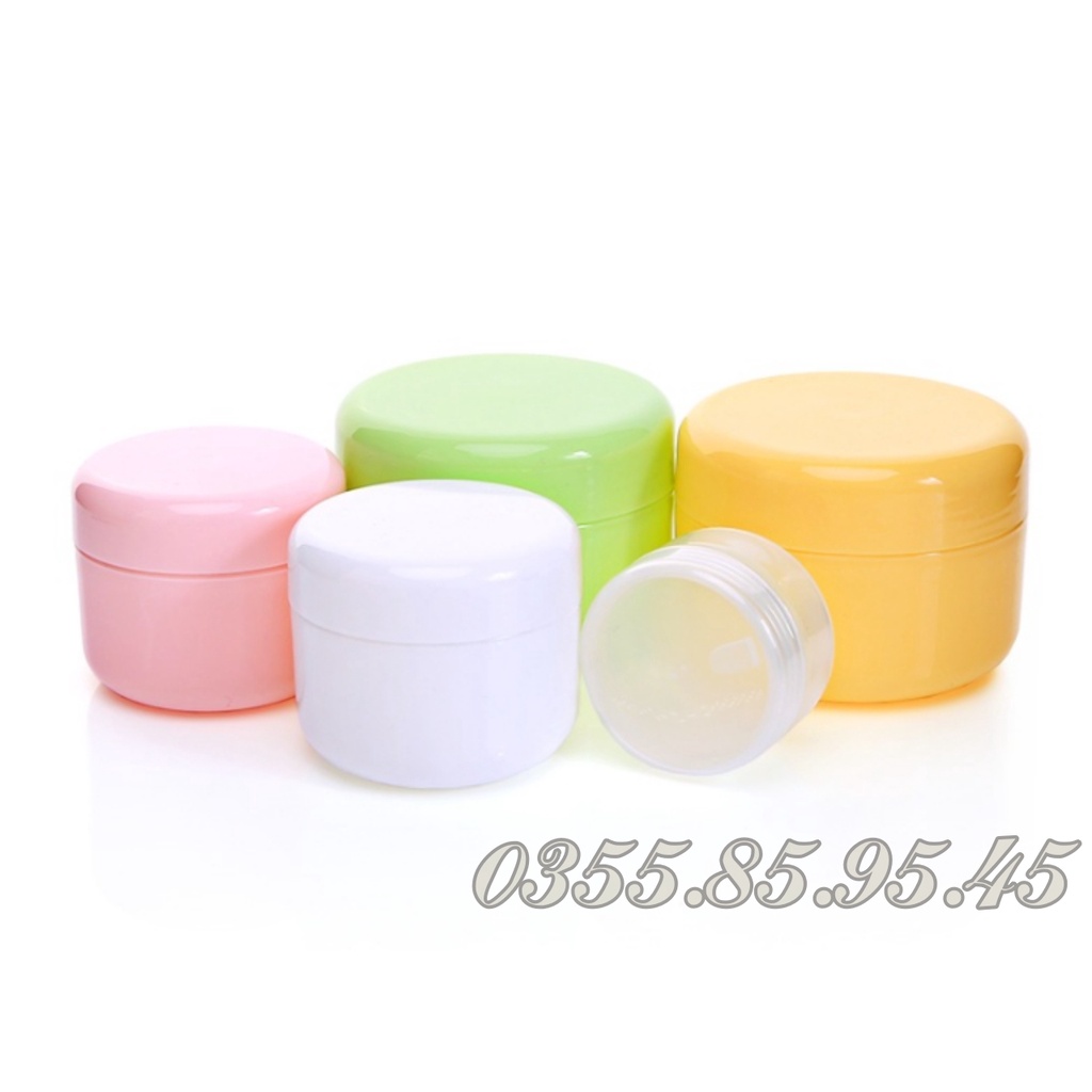 Hũ Nhựa PASTEL đựng kem 10g 20g 30g 50g 100g - Hủ lọ chiết MỸ PHẨM có nắp lót du lịch.