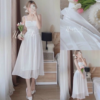Đầm xòe voan 2 dây siêu dễ thương