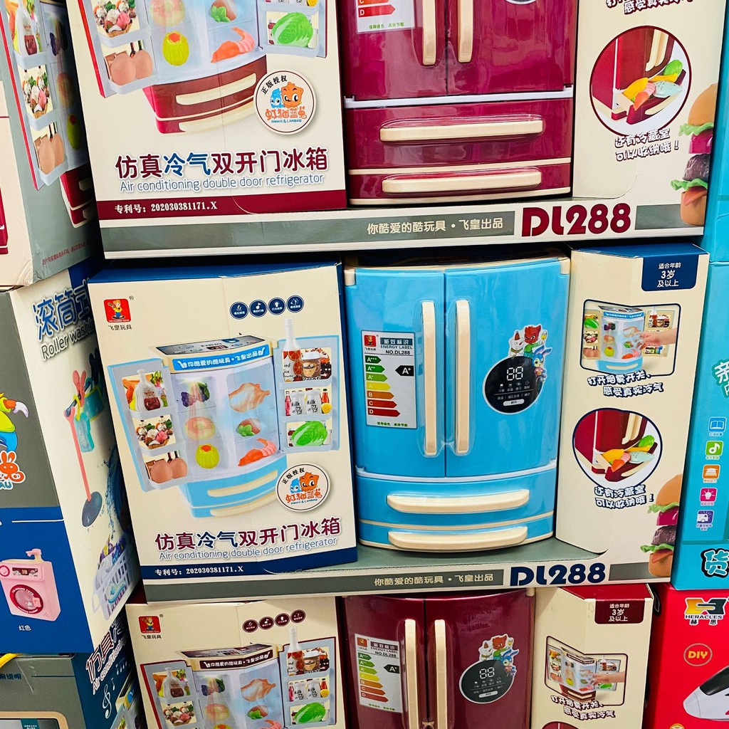 Tủ lạnh thông minh đầy đủ đồ chơi cho bé