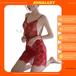 Đồ ngủ sexy nữ gợi cảm xuyên thấu -Váy ngủ 2 dây siêu mỏng sexy kèm quần lọt khe- SEXY REN HOA XUYEN THẤU GIÁ RẺ