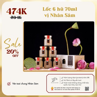Yến chưng sẵn yến sào Khánh Hoà set 6 hũ chưng sẵn với Nhân Sâm ĐẬM ĐẶC BỔ DƯỠNG PHỤC HỒI SINH LỰC YẾN SÀO AN TOÀN