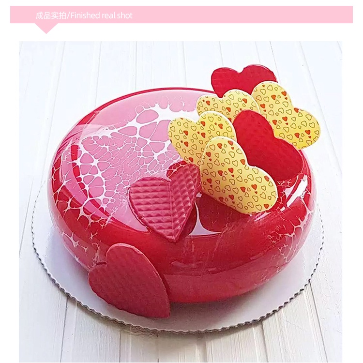 Khuôn Silicone Làm Bánh Mousse Hình Tròn Tráng Gương Kiểu Pháp