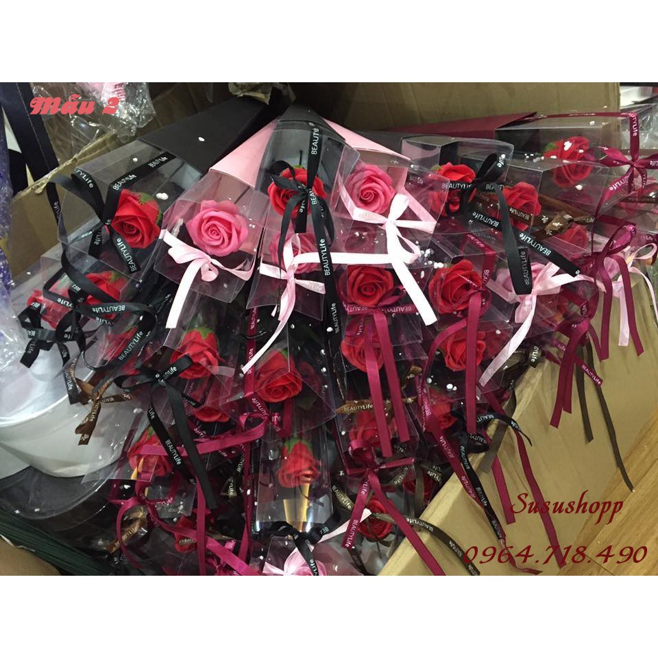 Hoa sáp 1 bông quà tặng valentine siêu xinh