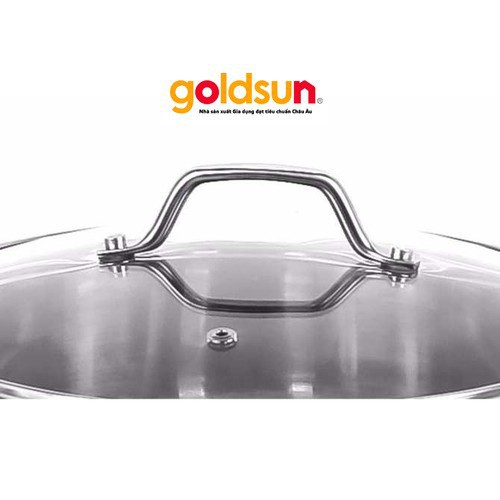 [GOLDSUN VIỆT NAM] 🥘🥘🥘 BỘ 3 NỒI INOX ❤️ 16cm, 20cm, 24cm GOLDSUN GD18-3306SG ❤️