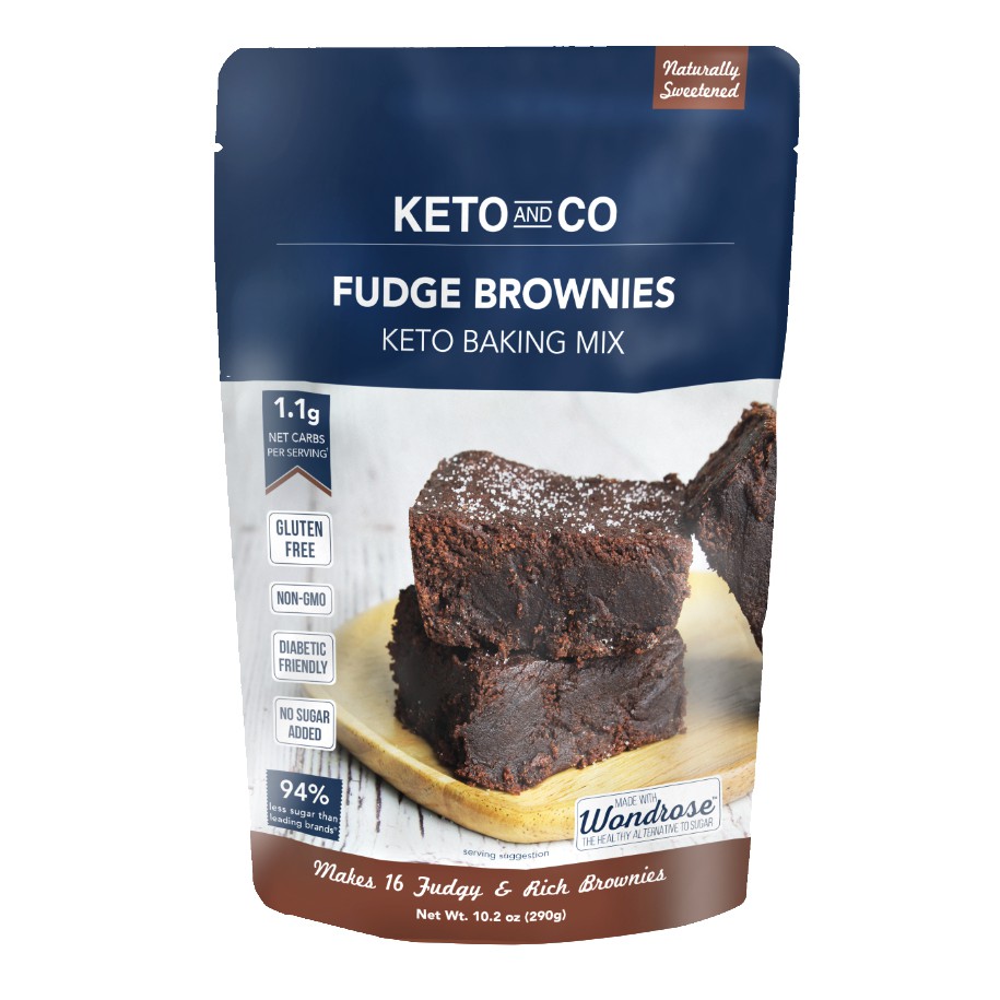 BỘT LÀM BÁNH ĂN KIÊNG BROWNIE - Keto Fudge Brownie Mix (290g) - Keto&Co