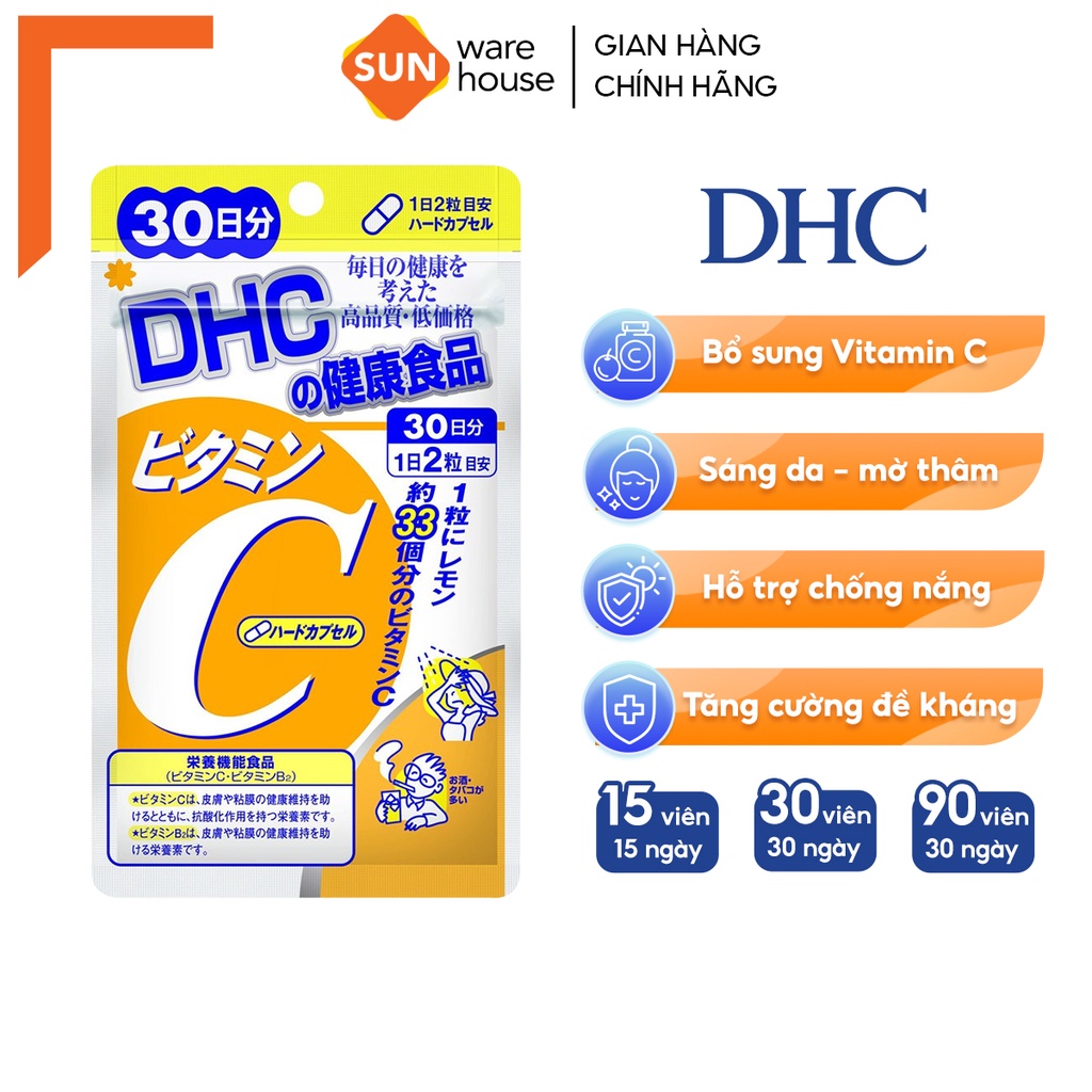 [Bạn mới nhập COSHBM -50% đơn 0Đ] Viên Uống Bổ Sung Vitamin C DHC Vitamin C Hard Capsule Tăng Sức Đề Kháng