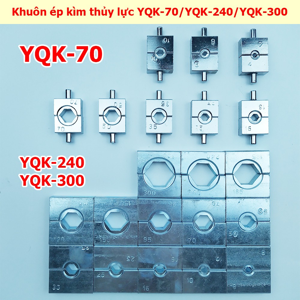 Khuôn ép cos cho kìm thủy lực YQK-70 YQK-240 YQK-300 khuôn lục giác đầu ép cos bộ khuôn bấm cos