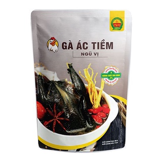 Gà ác tiềm ngũ vị và đông trùng hạ thảo cây thị 380g